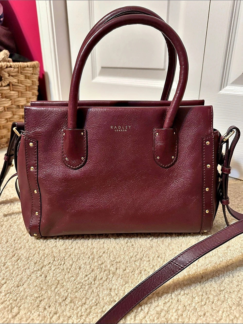 Radley London Burgundy Leather-Style Tote